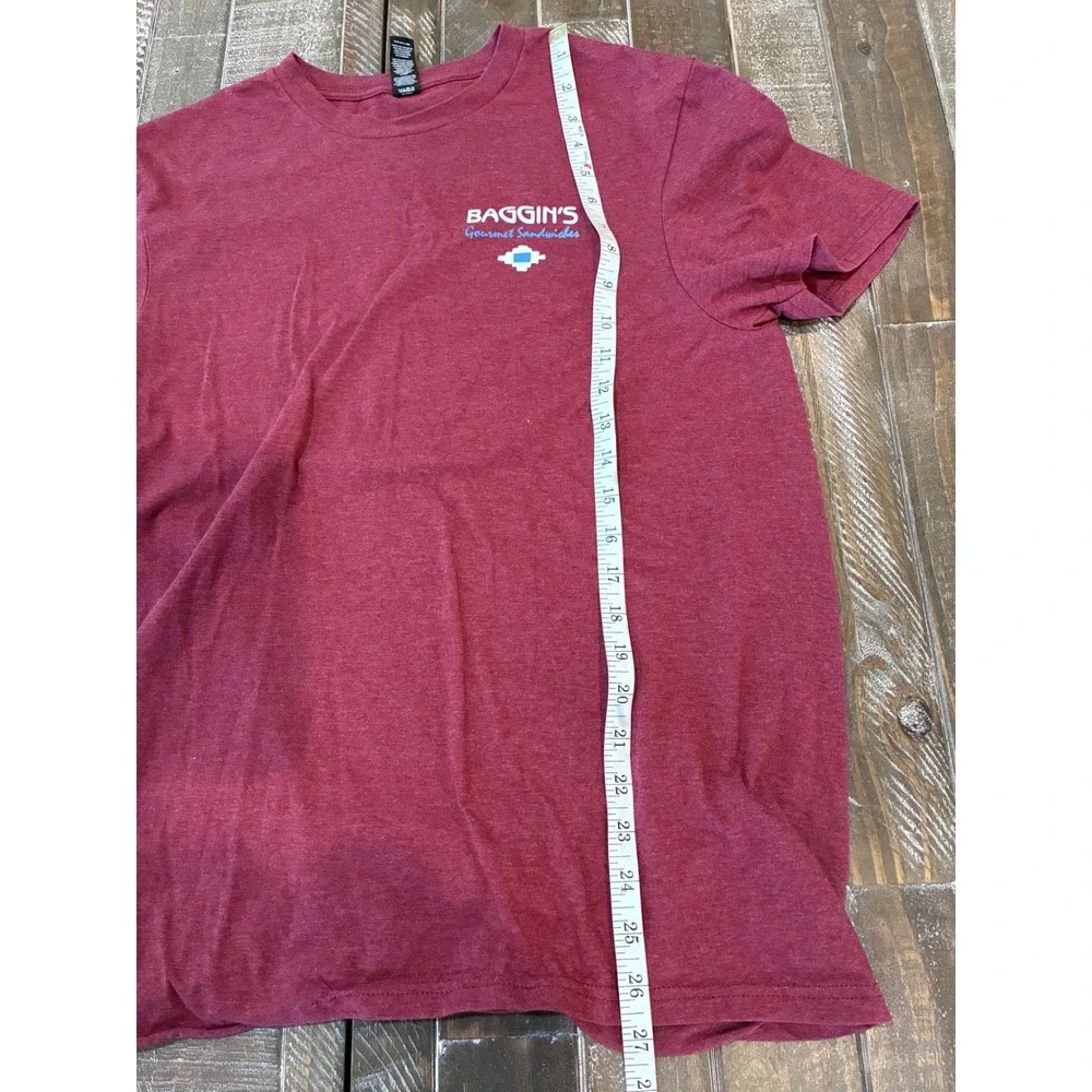 Baggin's Gourmet Sandwiches Maroon Funny T-Shirt Womens Medium Do You‎ Party Tee